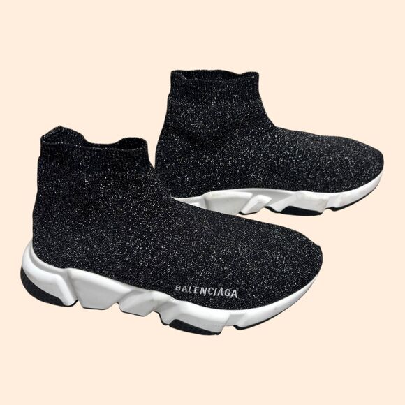 Balenciaga Speed Glitter Sock Trainers - Picture 1 of 11